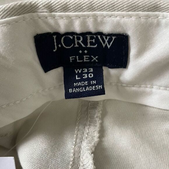 J.CREW Pants Men 33 x 30 Straight Fit Chino NEW Beige Cotton Blend H3186 - Picture 10 of 15